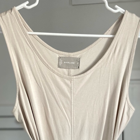 Everlane Scoop Neck Wide Leg Jumpsuit in Cream - Picture 1 of 4